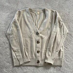 Madewell Cashmere oatmeal cardigan
